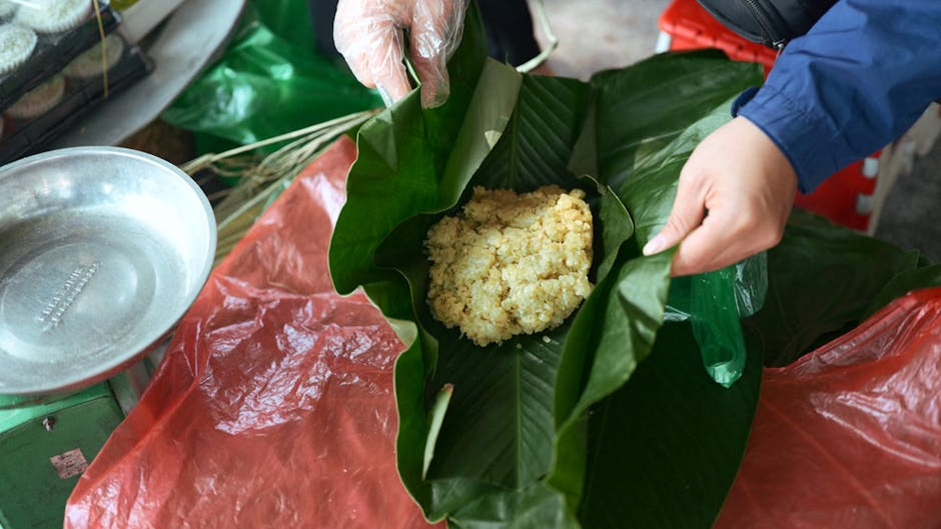 back alley market tamales banana leaf wrapped food