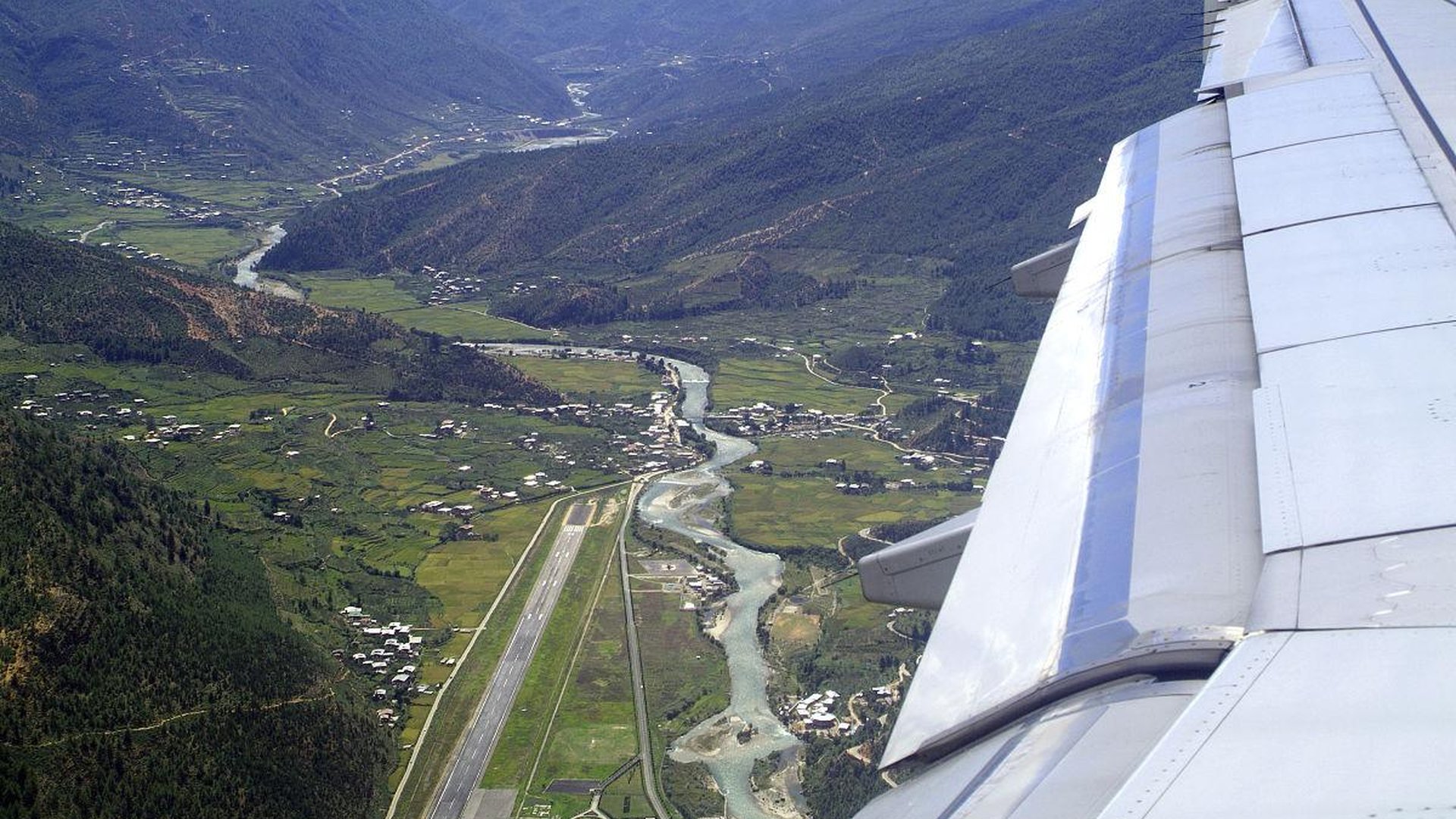 Bhutan remote village domestic flight Druk Air Par